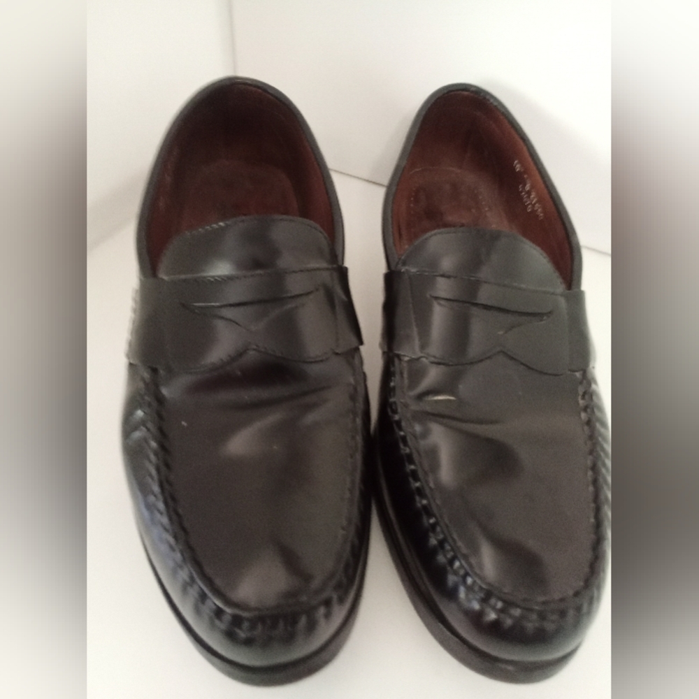 Allen Edmonds Walden Loafers Men’s 10 D Shoes Slip On Moccasin Black Leather